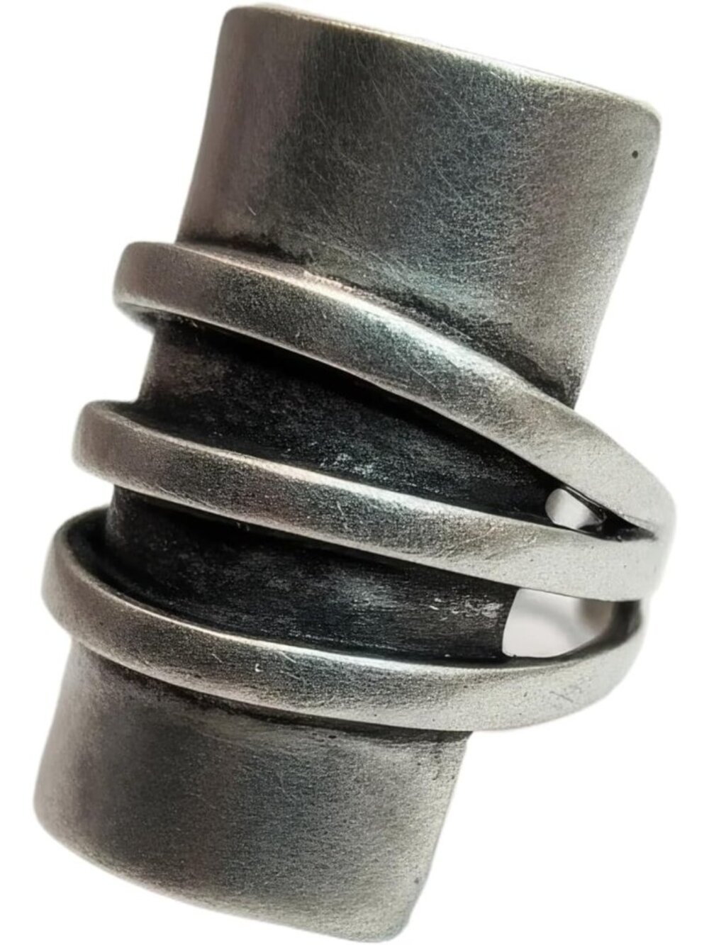 Boho Chic Statement Ring for Women - Silver Plated Pewter, Unique Design